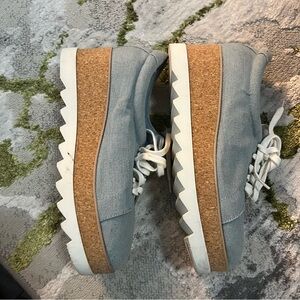 Aldo platform denim Oxford shoes